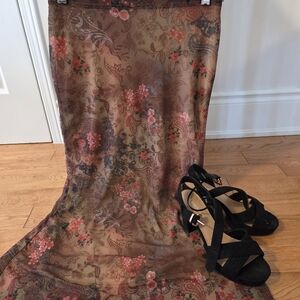 Y2K Floral Midi Skirt Boho Chic